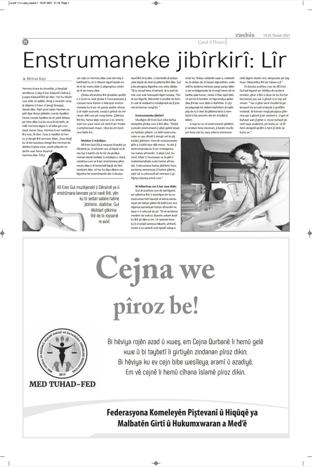 Xwebûn Gazetesi Bêrîvan Kayi ile Röportajımız